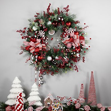 Northlight 42" Peppermint Candy Artificial Pine Wreath