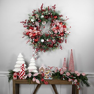 Northlight 42" Peppermint Candy Artificial Pine Wreath