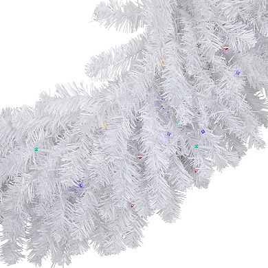 Northlight Pre-Lit White Pine Battery Operated Artificial Christmas Wreath