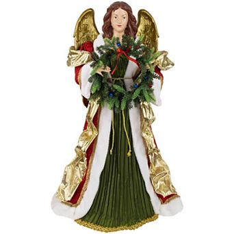 Northlight Red and Green Angel Christmas Tree Topper