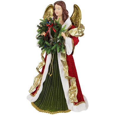 Northlight Red and Green Angel Christmas Tree Topper