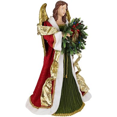 Northlight Red and Green Angel Christmas Tree Topper