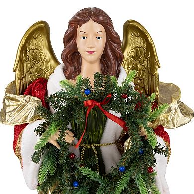 Northlight Red and Green Angel Christmas Tree Topper
