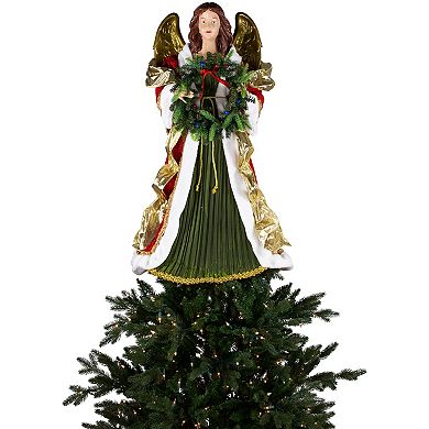 Northlight Red and Green Angel Christmas Tree Topper