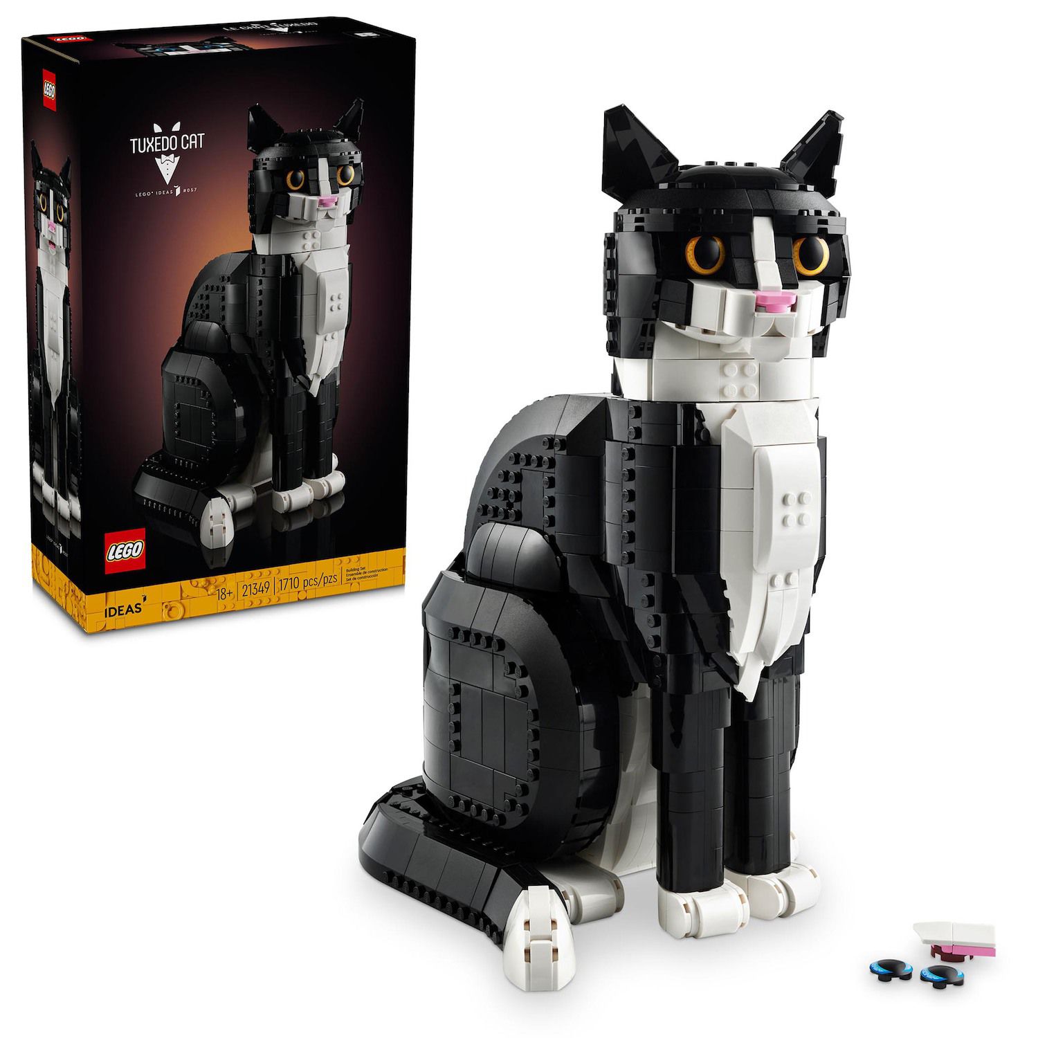 LEGO Tuxedo Cat Animal Lovers Home Decor 21349 Building Kit (1710 pieces)
