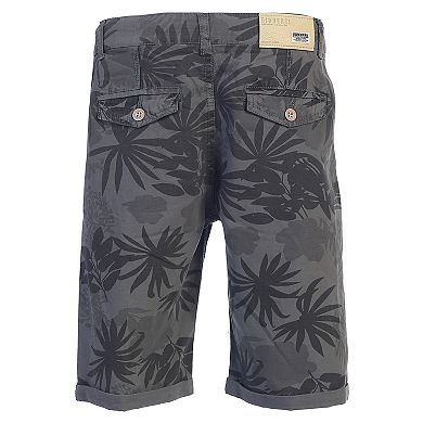 Gioberti Kid's Garment Wash Casual Tropical Floral Print Shorts, 5 Pockets
