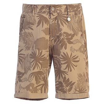 Gioberti Kid's Garment Wash Casual Tropical Floral Print Shorts, 5 Pockets