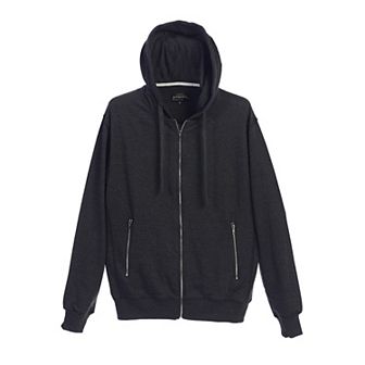 Gioberti Men's Full Zip Up Hoodie With Metal Zipper Pockets