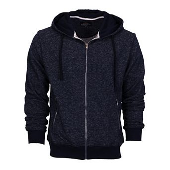 Gioberti Men's Full Zip Up Hoodie With Metal Zipper Pockets
