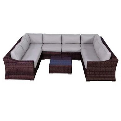 Living Source International Wicker Fully Assembled 6 - Person Seating Group With Cushions