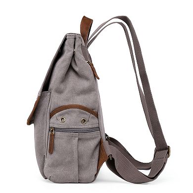 Tsd Brand Antona Flap Canvas Backpack