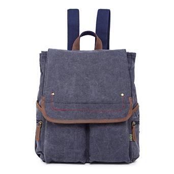 Tsd Brand Antona Flap Canvas Backpack
