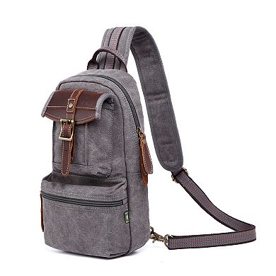 Tsd Brand Turtle Ridge Canvas Sling Bag