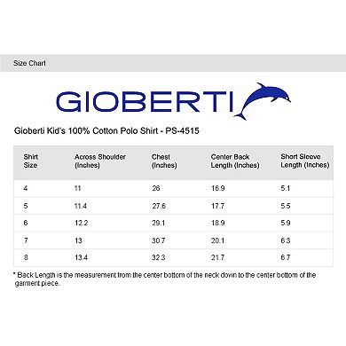 Gioberti Boy's 100% Cotton Polo Shirt