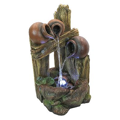 The Cascading Urns Of Ravello Illuminated Garden Fountain