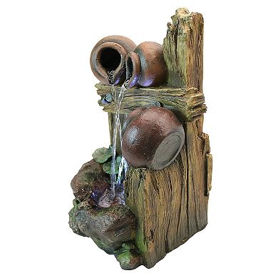 The Cascading Urns Of Ravello Illuminated Garden Fountain