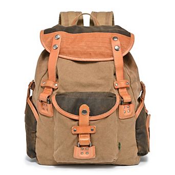 Tsd Brand Tapa Two-tone Leather Backpack