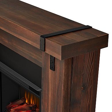 Aspen 49" Electric Fireplace In Chestnut Barnwood By Real Flame