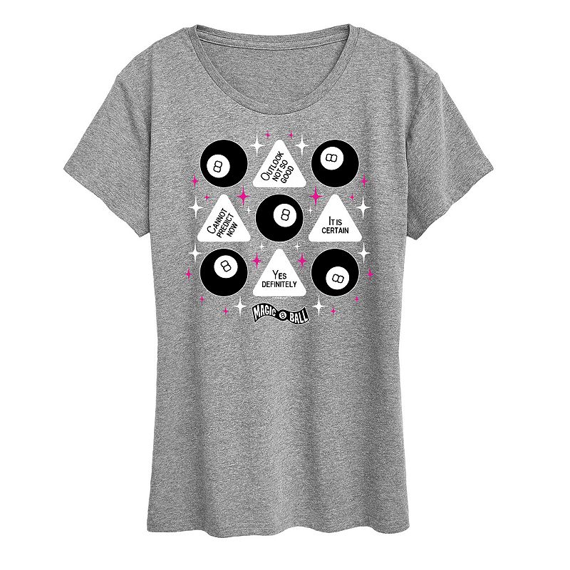 Women's Magic 8 Ball Grid Graphic Tee,