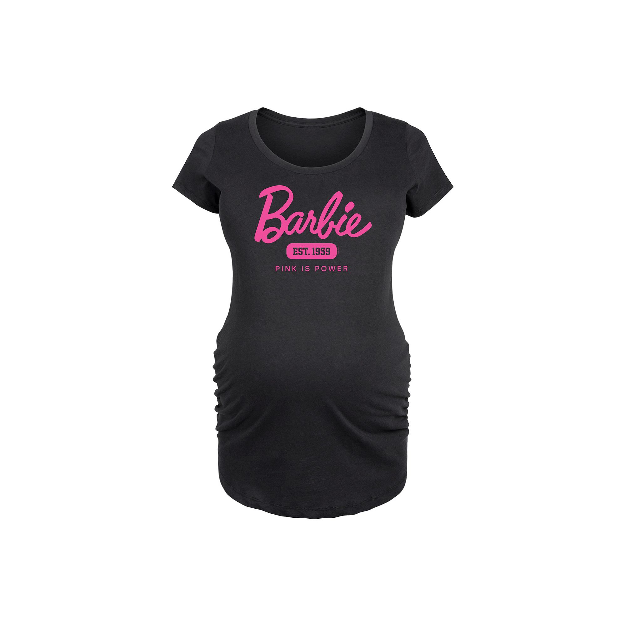 Maternity Barbie® Est. 1959 Graphic Tee, Womens, Size: Small-Mat, Black