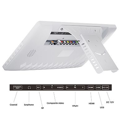Sylvox 15.6" Kitchen TV, 1080P Full HD Under Cabinet TV, Flip-Down Small 12 Volt TV for Kitchen RV