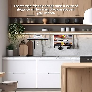 Sylvox 15.6" Kitchen TV, 1080P Full HD Under Cabinet TV, Flip-Down Small 12 Volt TV for Kitchen RV