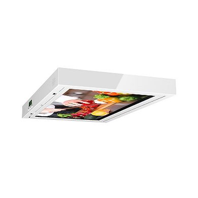 Sylvox 15.6" Smart Kitchen TV, 1080P FHD Flip-down Under Cabinet TV, Small TV with Timer Function