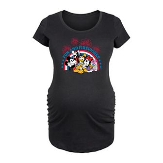 Disney's Mickey Mouse & Friends Maternity Fun And Fireworks Graphic Tee