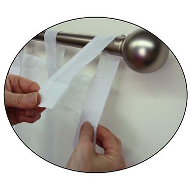 Commonwealth Outdoor Decor Escape Voile Hook And Loop Tab Curtain Panel - 54x96" - White