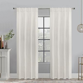 Habitat Mulberry Light Filtering Back Tab Curtain - 54x84", White