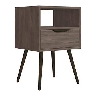 Otom Nightstand , Superior Top, One Open Shelf, One Drawer, Four Legs