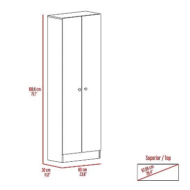 Multistorage Cabinet, Double Door, Five Shelves