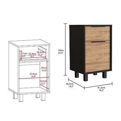 Kaia Z Nightstand, One Drawer, One Cabinet, Four Legs, Superior Top