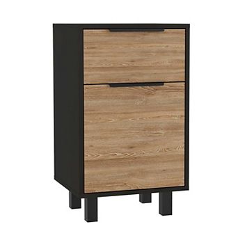 Kaia Z Nightstand, One Drawer, One Cabinet, Four Legs, Superior Top