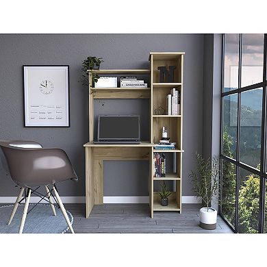 Versalles Writintg Desk, Two Superior Shelves, Bookshelf