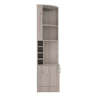 Syrah Corner Bar Cabinet, Two External Shelves