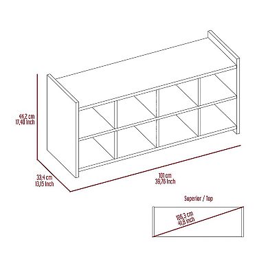 Entryway Stackable Storage Unit, Four Cube Spaces
