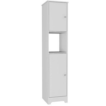 Ibis Linen Cabinet, Double Doors, Four Interior Shelves, Two Cabinets