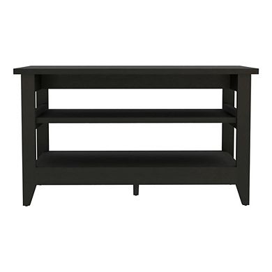 Misuri Storage Bench, Four Legs, 3-tier Shelf