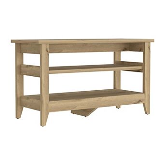 Misuri Storage Bench, Four Legs, 3 tier Shelf