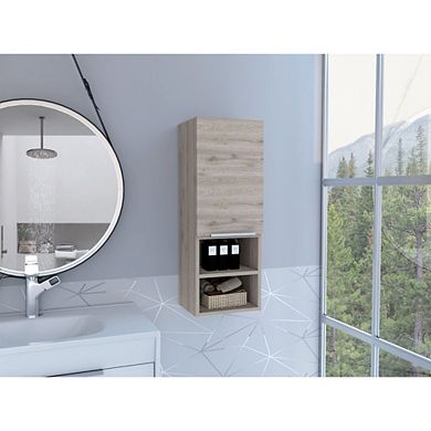 Mila Bathroom Cabinet, Two Interior Shelves, Two External Shelves, Single Door Cabinet