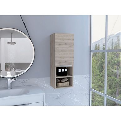 Mila Bathroom Cabinet, Two Interior  Shelves, Two External Shelves, Single Door Cabinet