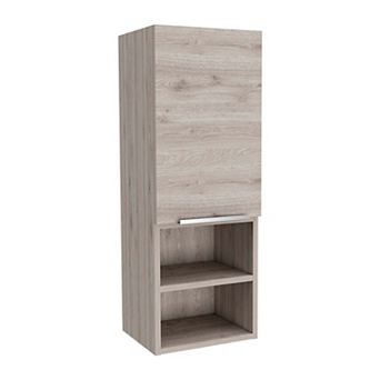 Mila Bathroom Cabinet, Two Interior Shelves, Two External Shelves, Single Door Cabinet