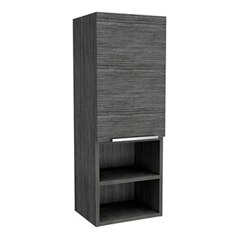 Mila Bathroom Cabinet, Two Interior Shelves, Two External Shelves, Single Door Cabinet