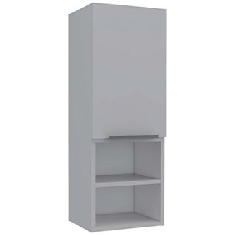 Mila Bathroom Cabinet, Two Interior Shelves, Two External Shelves, Single Door Cabinet