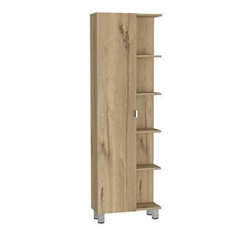 Urano Mirror Linen Cabinet, Four Interior Shelves, Five External Shelves