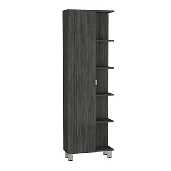 Urano Mirror Linen Cabinet, Four Interior Shelves, Five External Shelves
