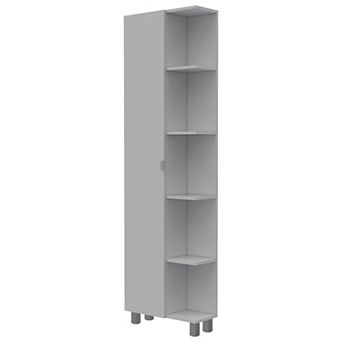 Urano Mirror Linen Cabinet, Four Interior Shelves, Five External Shelves