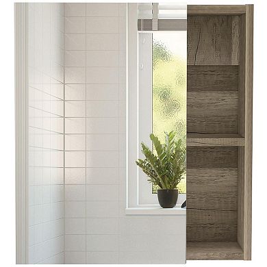 Labelle Medicine Cabinet With Mirror, Five Internal Shelves, Single Door