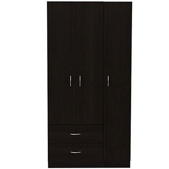 Austral 3 Door Armoire With Drawers, Shelves, And Hanging Rod